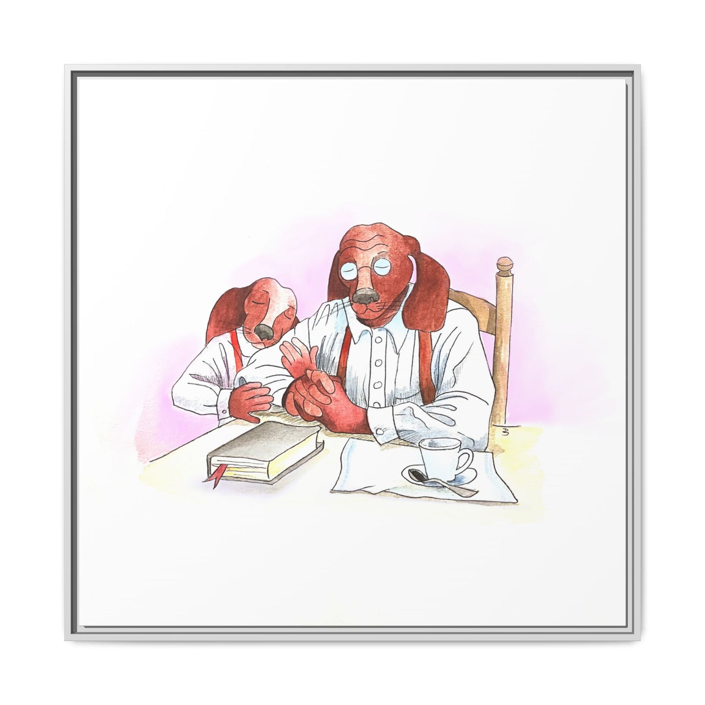 Dogi Fun Matte Canvas Framed