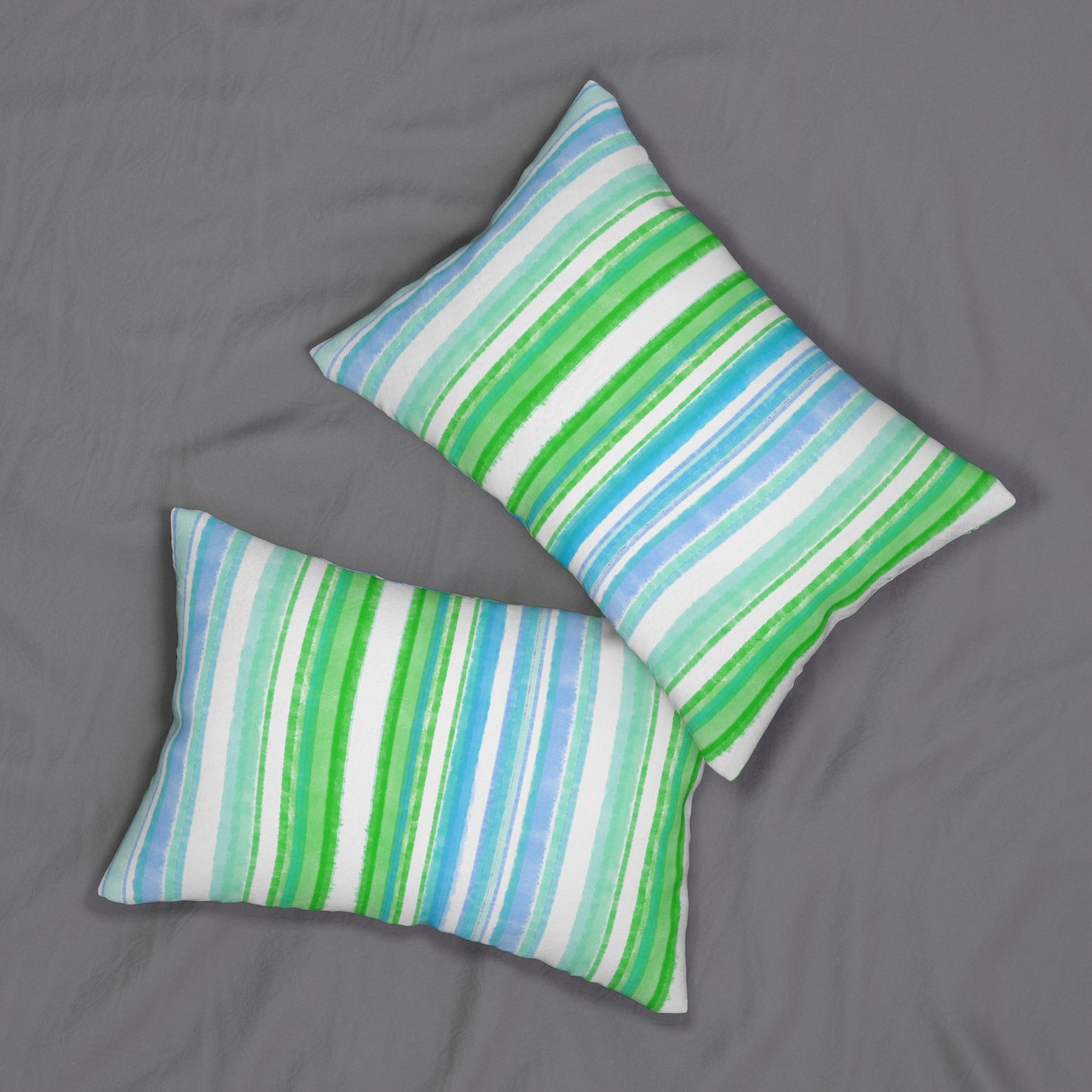 Pillows Spun Polyester Lumbar Watercolor Stripes