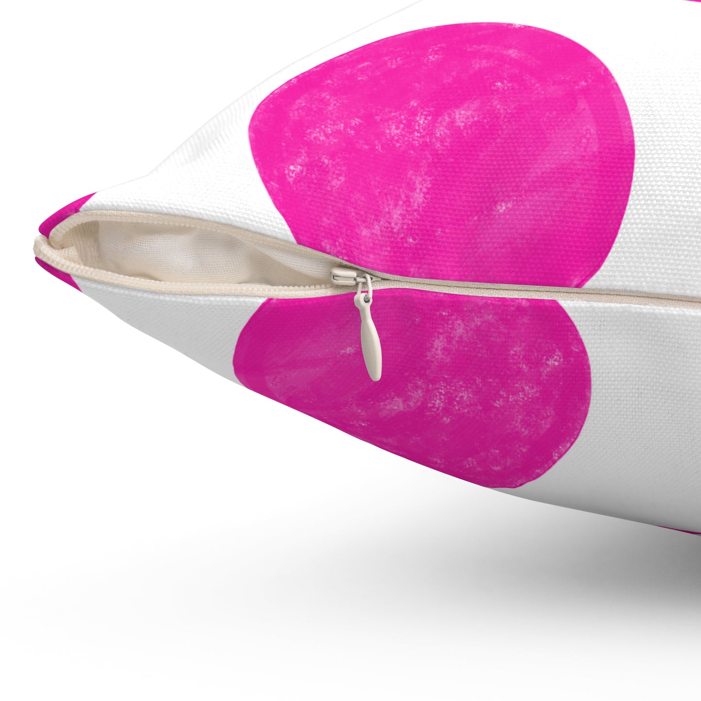 Polka Dot Palette Polyester Square Pillow