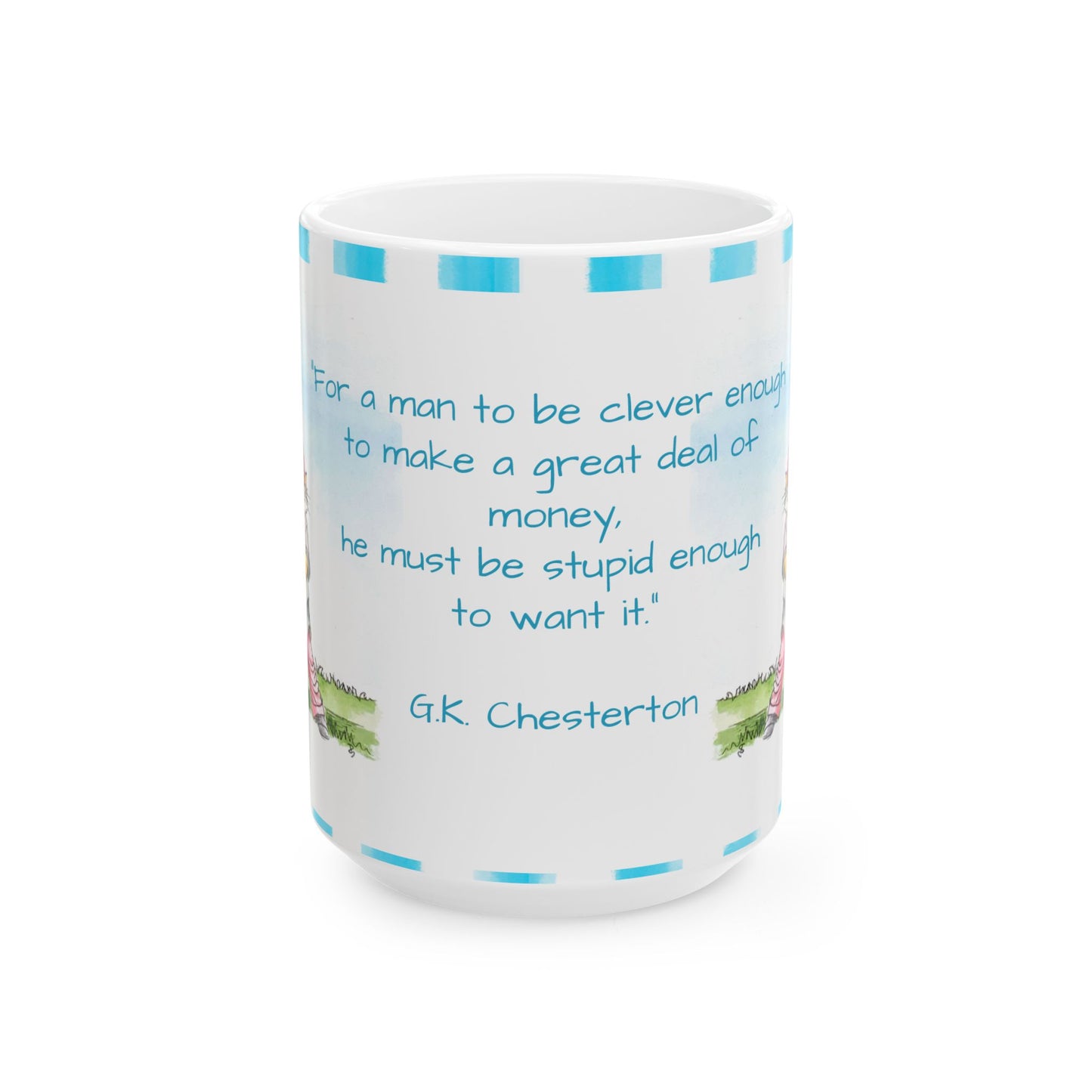 Kitty Fun Mug “For a man to be clever…”