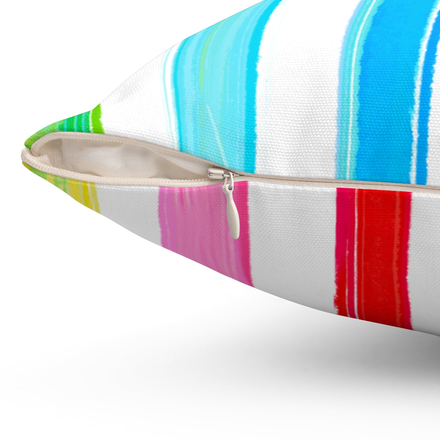 Square Pillow Watercolor Stripes
