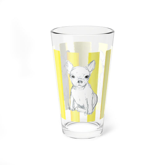 Dogi Fun Pint Glass, 16oz Chihuahuas