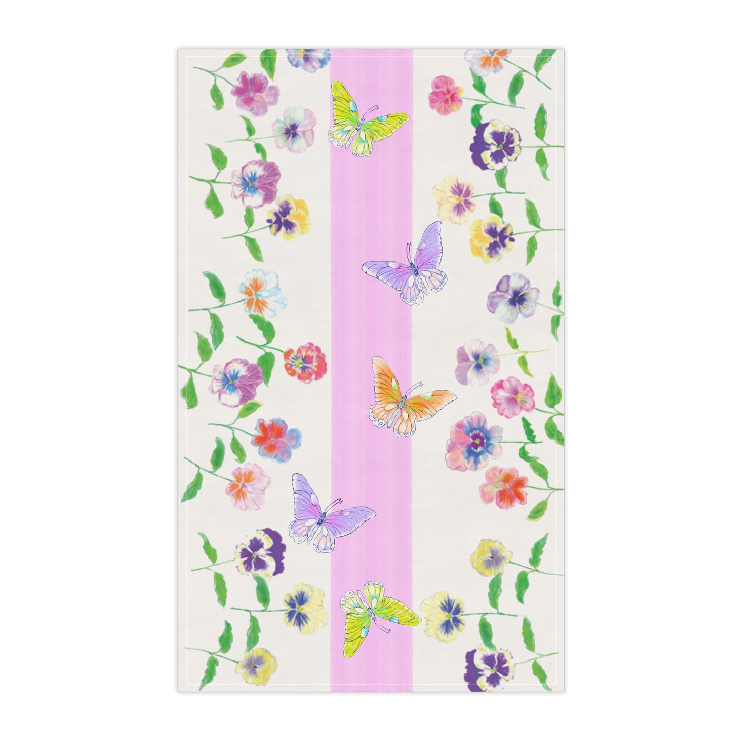 Flower Fun Tea Towel Pansy