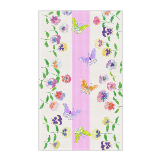 Flower Fun Tea Towel Pansy