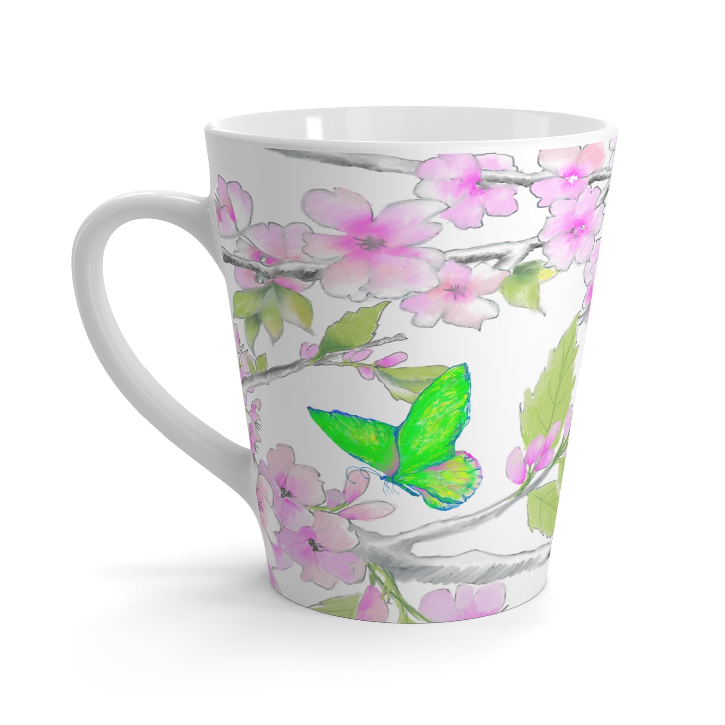 Butterfly Swing Latte Mug Green, Yellow/Green