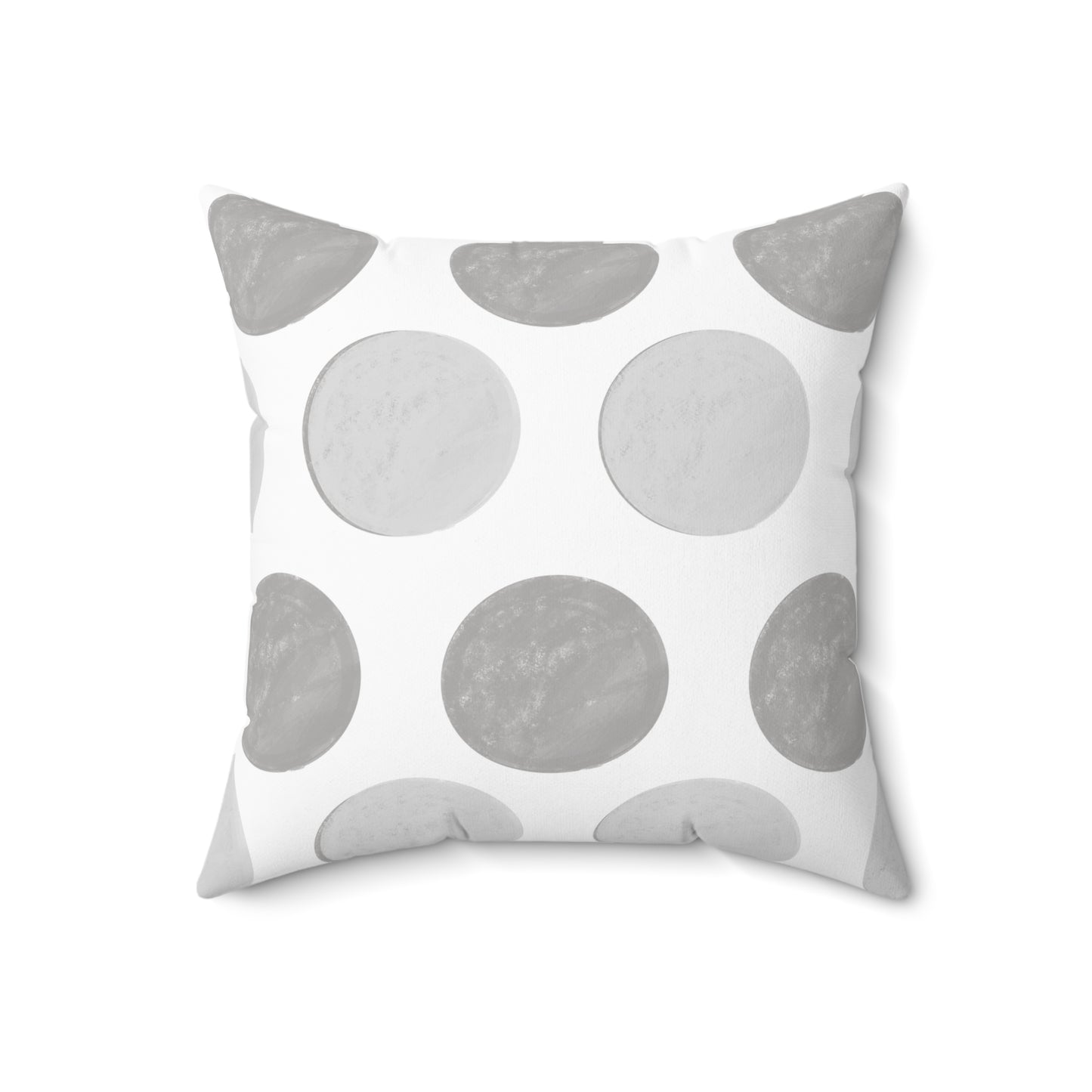 Polka Dot Palette Polyester Square Pillow light gray med gray