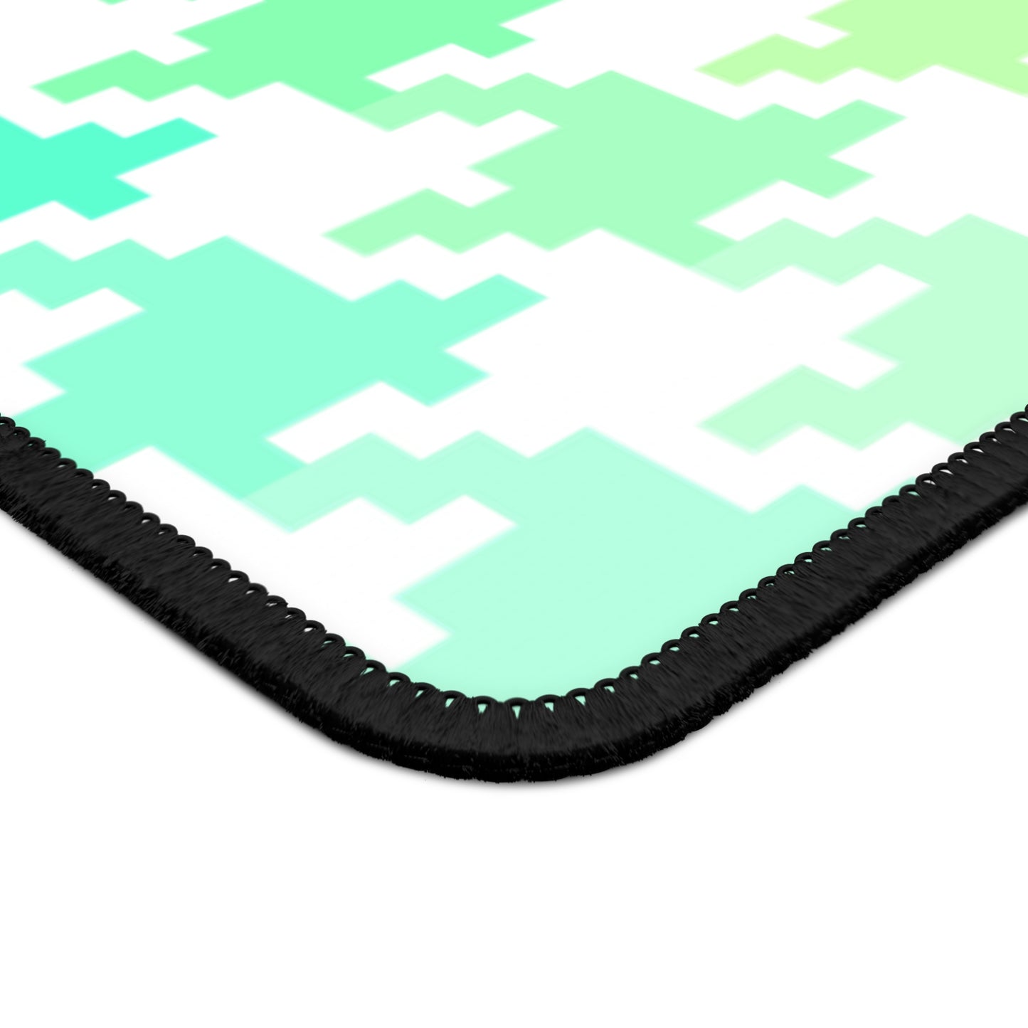 Office Houndstooth Fun Yellow and Green Gaming Mouse Pad