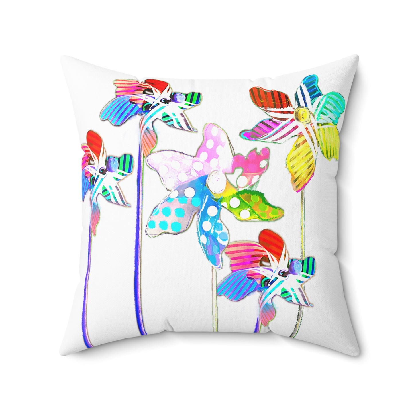 Pinwheel Polyester Square Pillow B