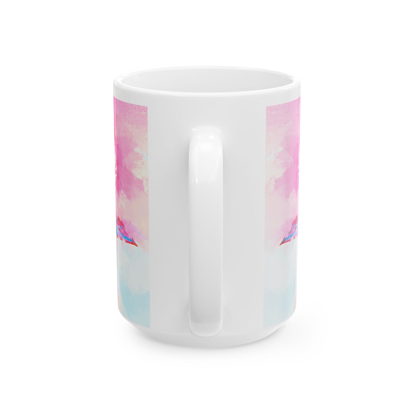 Zinnia Color Splash Mug Pink “Dare to Live”