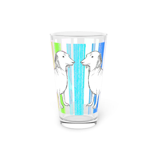 Dogi Fun Pint Glass, 16oz Dachshund