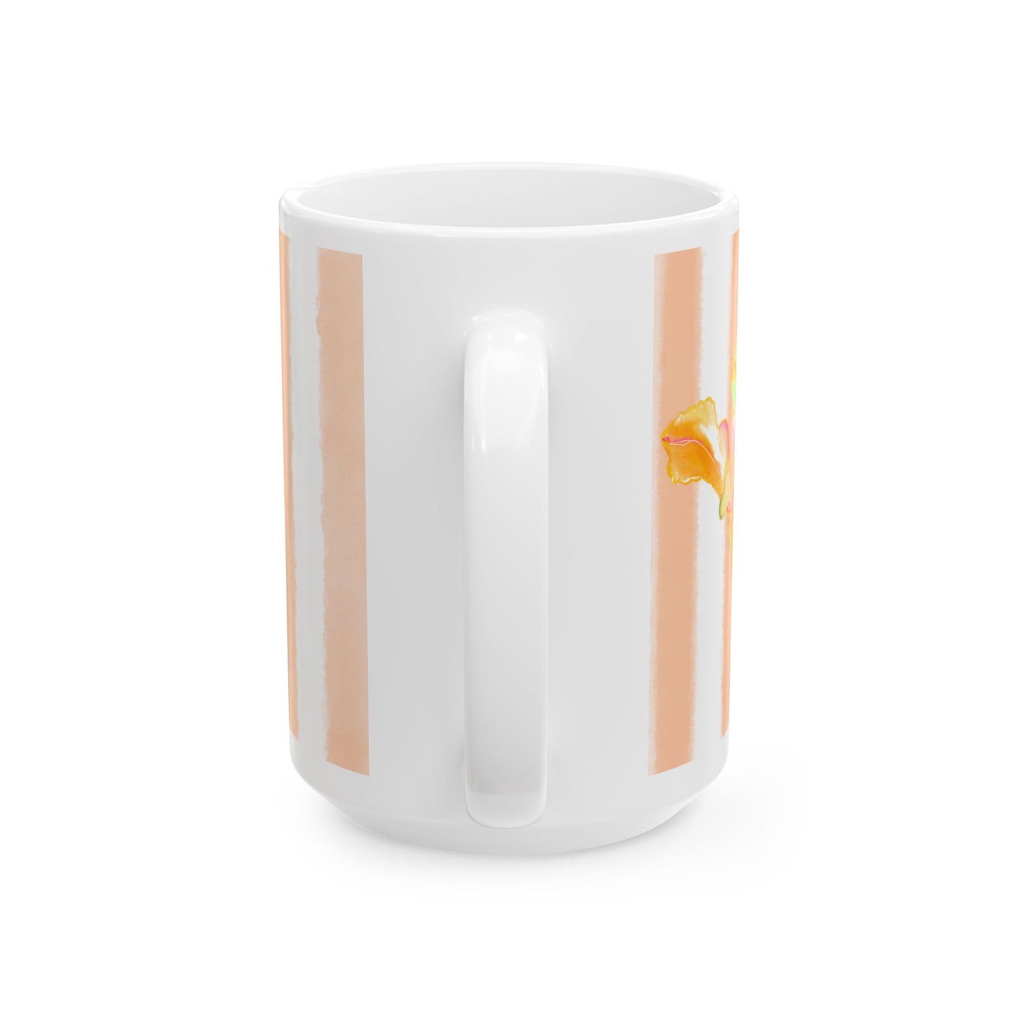 Dancing Tulips Mug Peach Orange