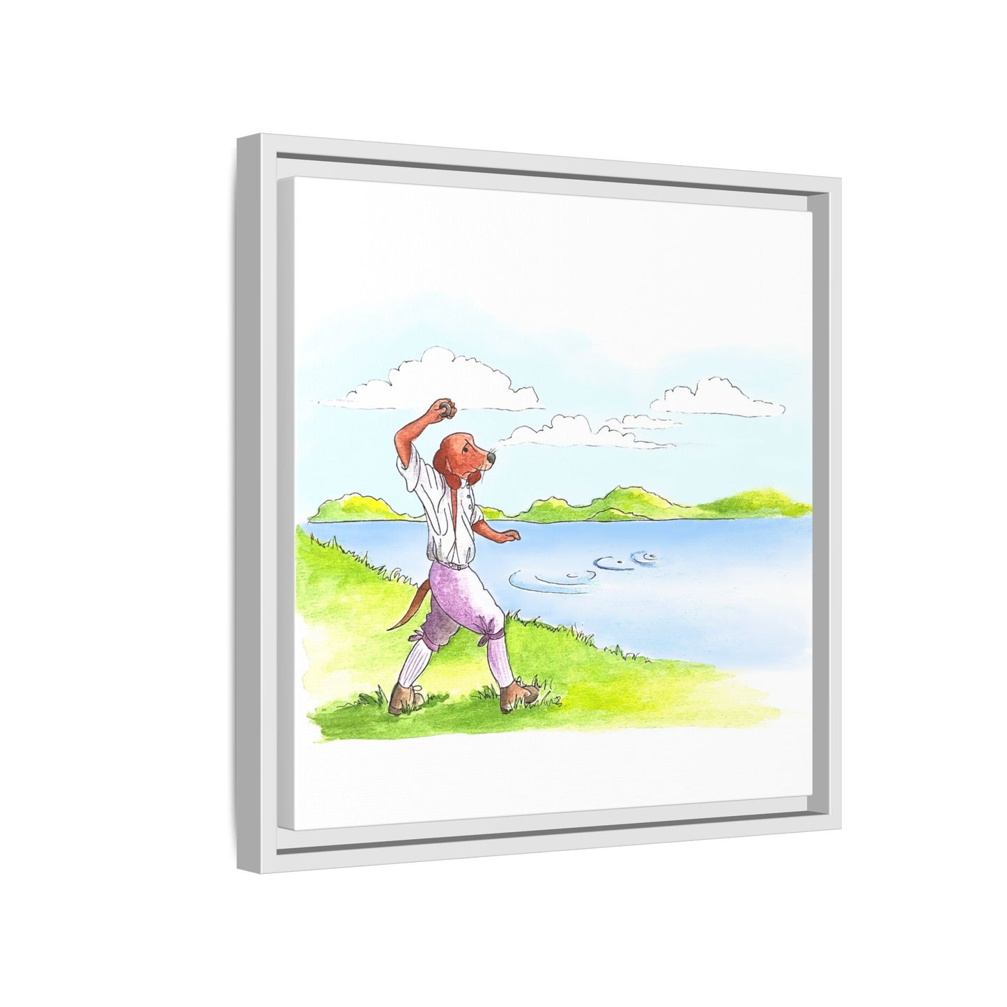 Dogi Fun Matte Canvas Framed