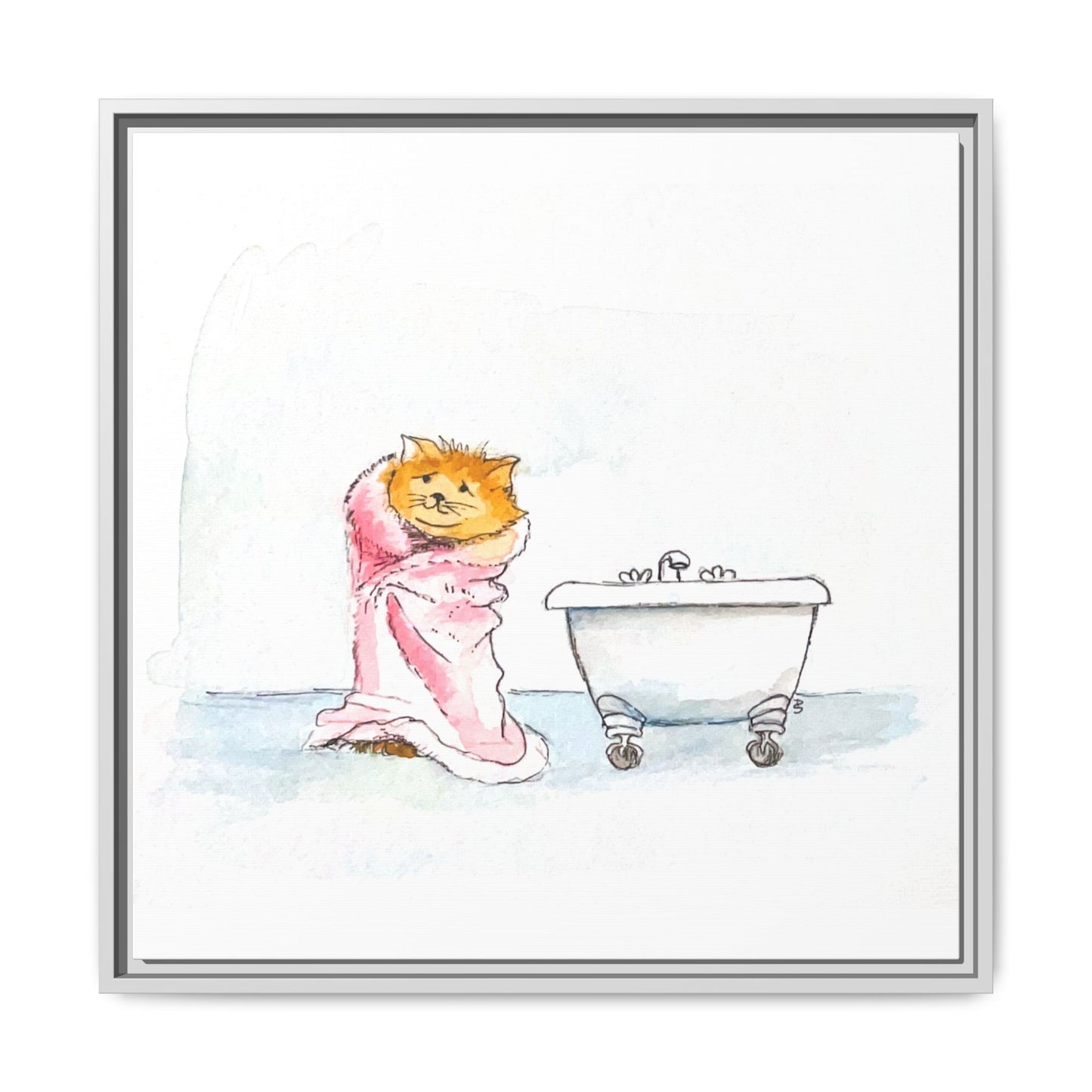 Kitty Fun Matte Canvas Framed
