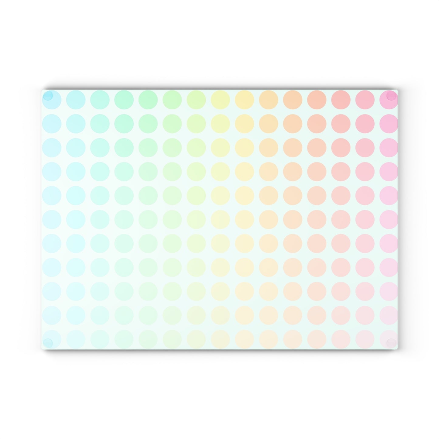 Glass Cutting Boards Rainbow Polka Dots