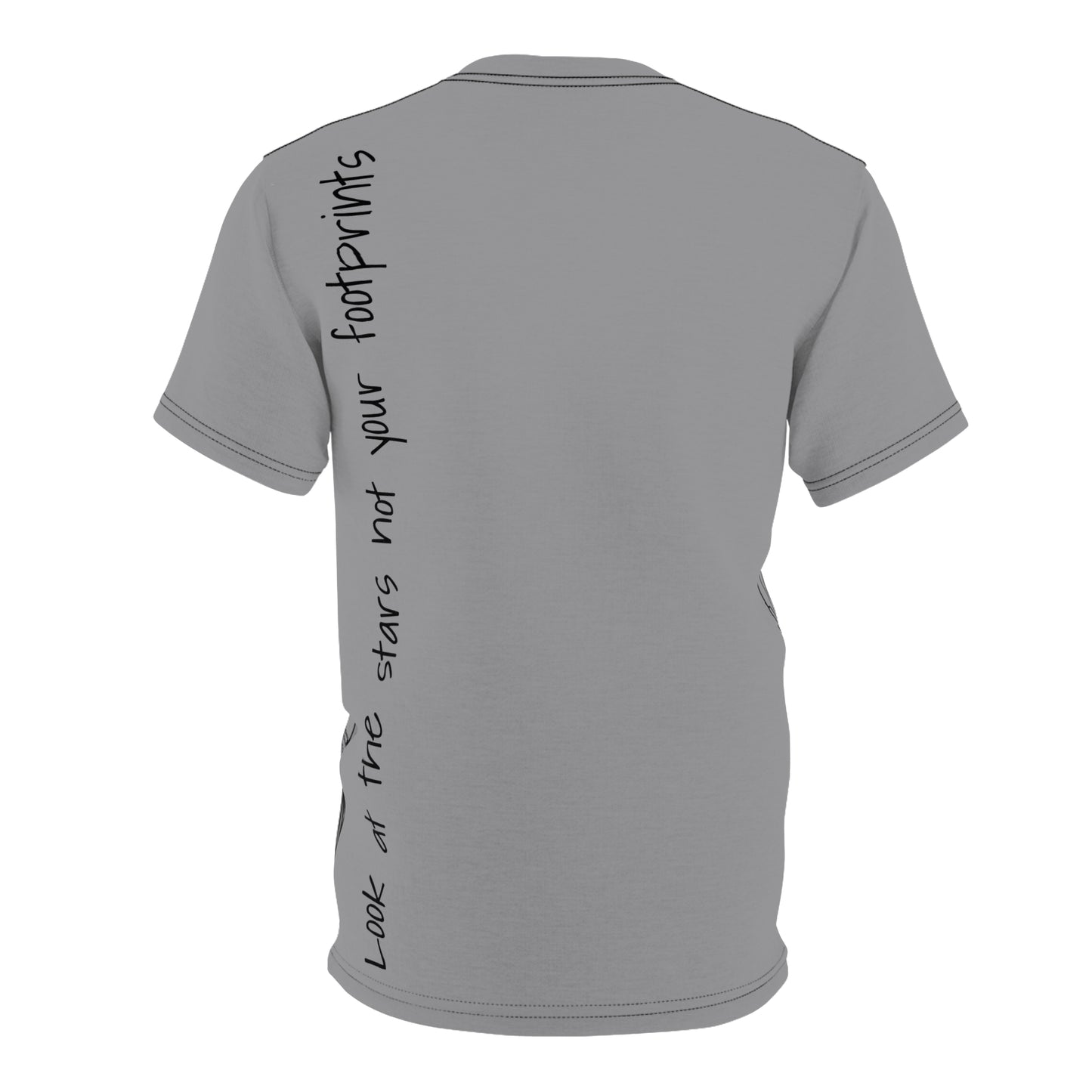 Guys Inspirational Look at the stars not your footprints T-Shirt