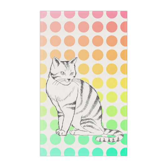 Colorful Cat Tea Towel