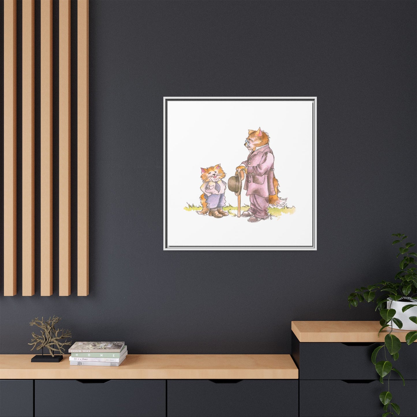 Kitty Fun Matte Canvas Framed