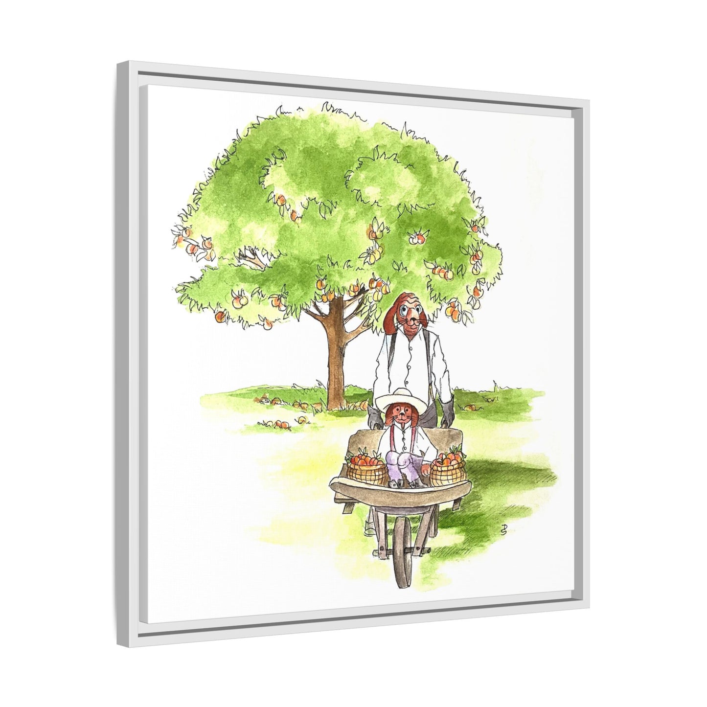 Dogi Fun Matte Canvas Framed