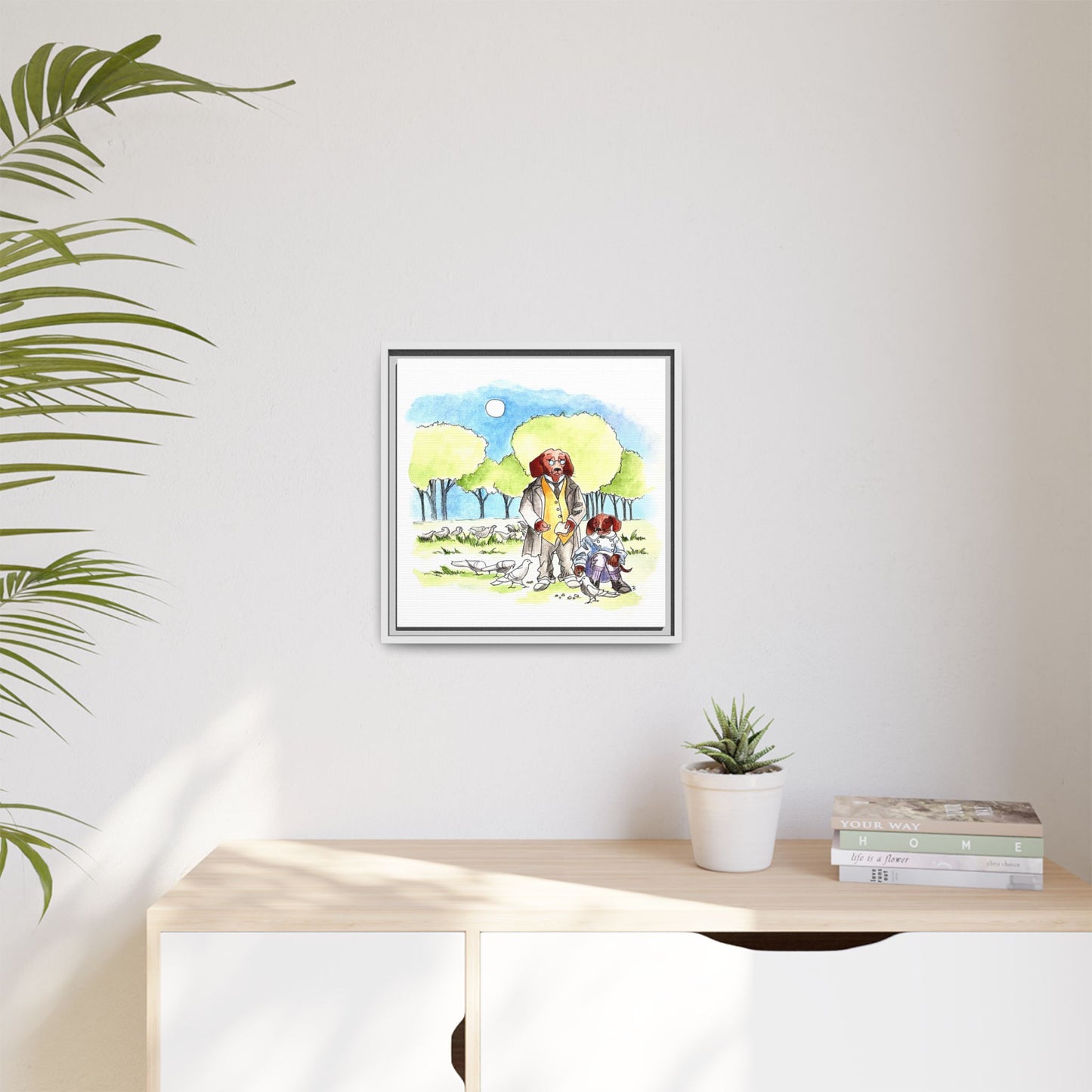 Dogi Fun Matte Canvas Framed