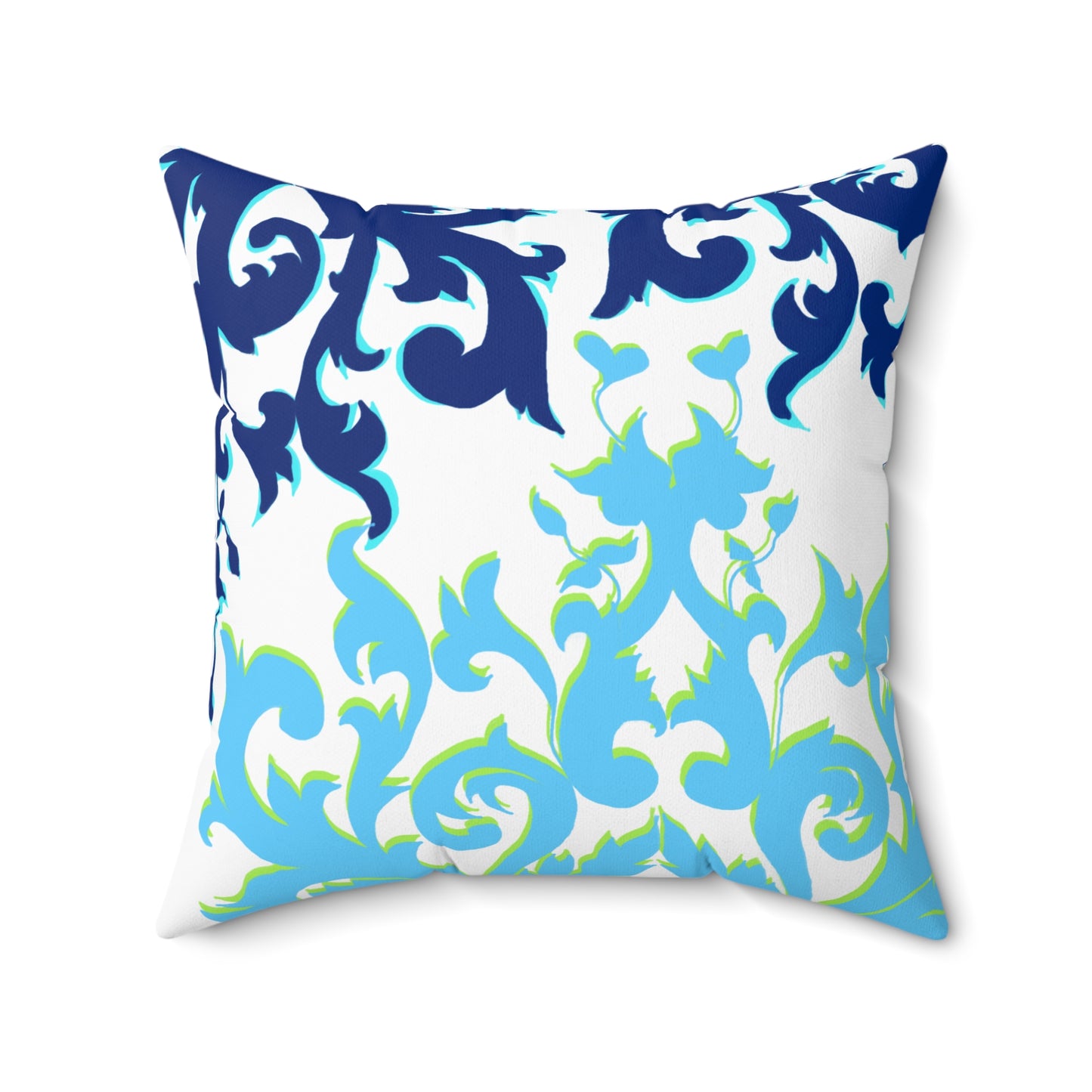 Scrollwork Polyester Square Pillow "Devote yourselves..."