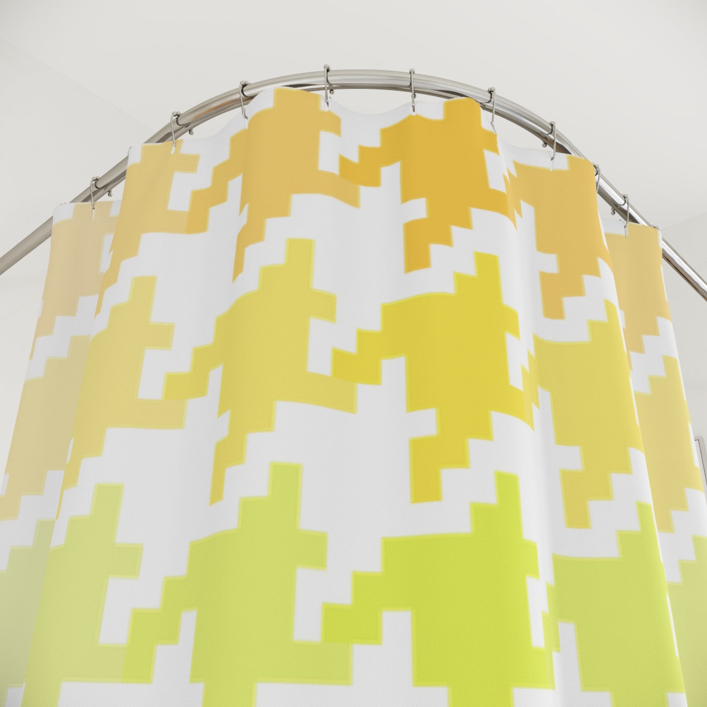 Houndstooth Fun Shower Curtain Orange/Yellow/Green
