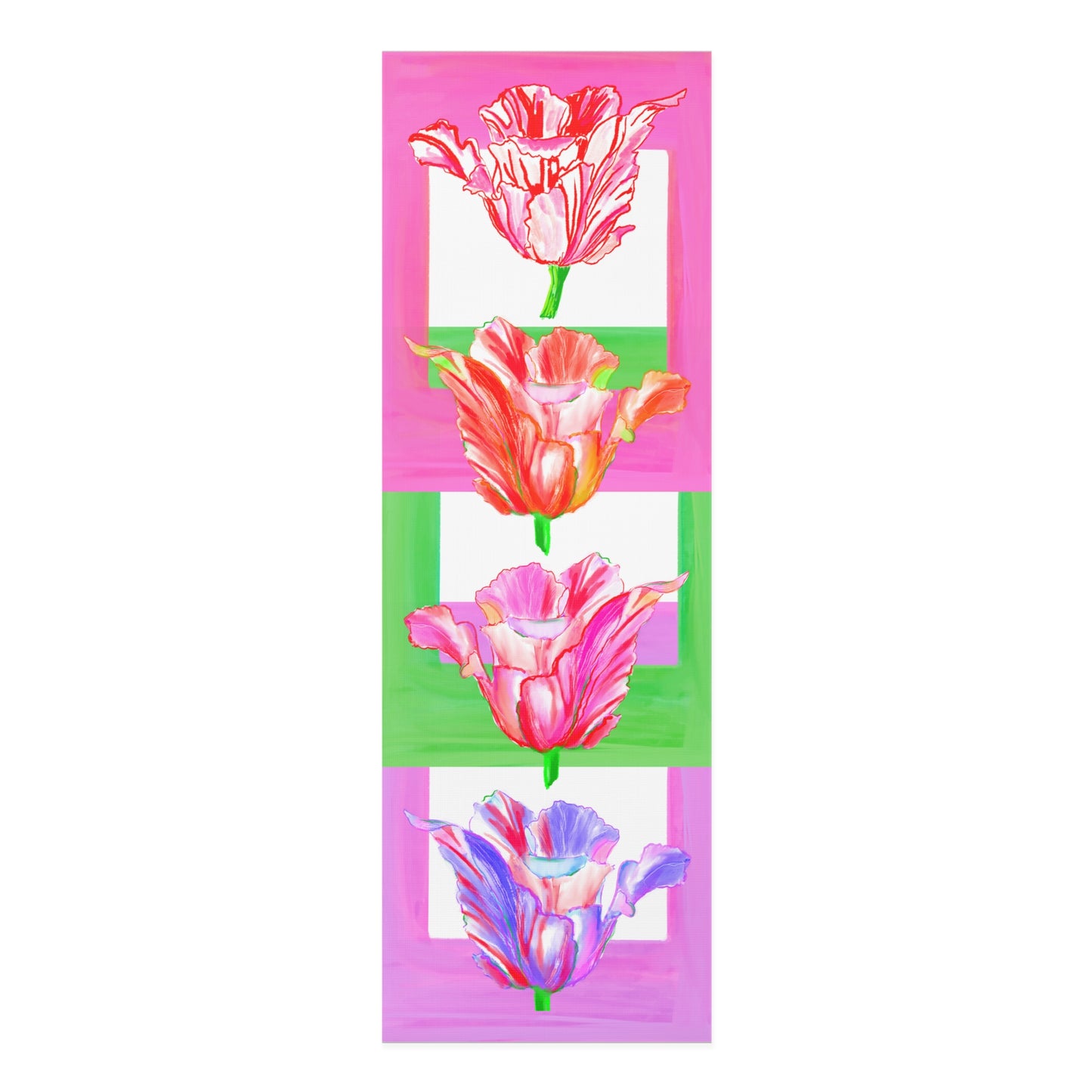 Vibrant Tulips Foam Exercise Mat