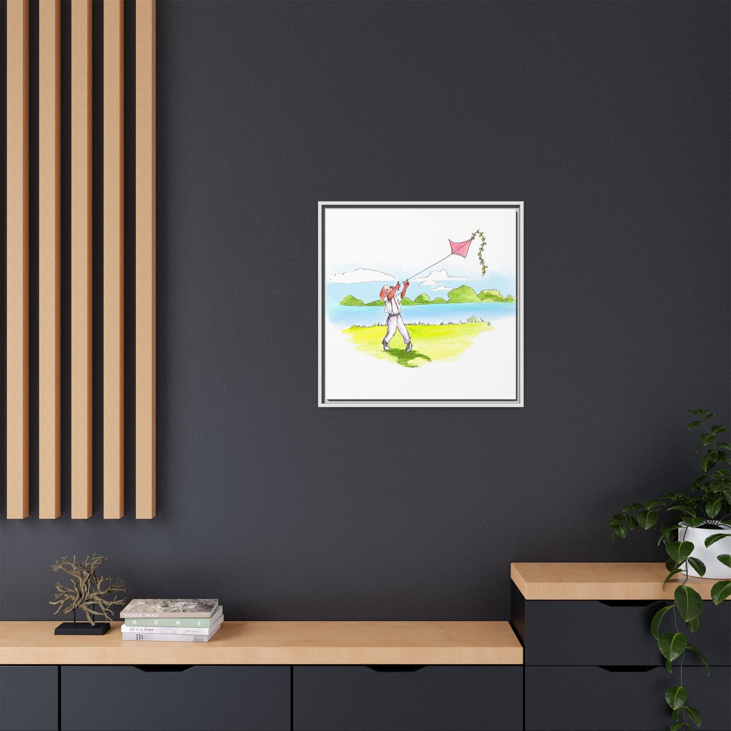 Dogi Fun Matte Canvas Framed