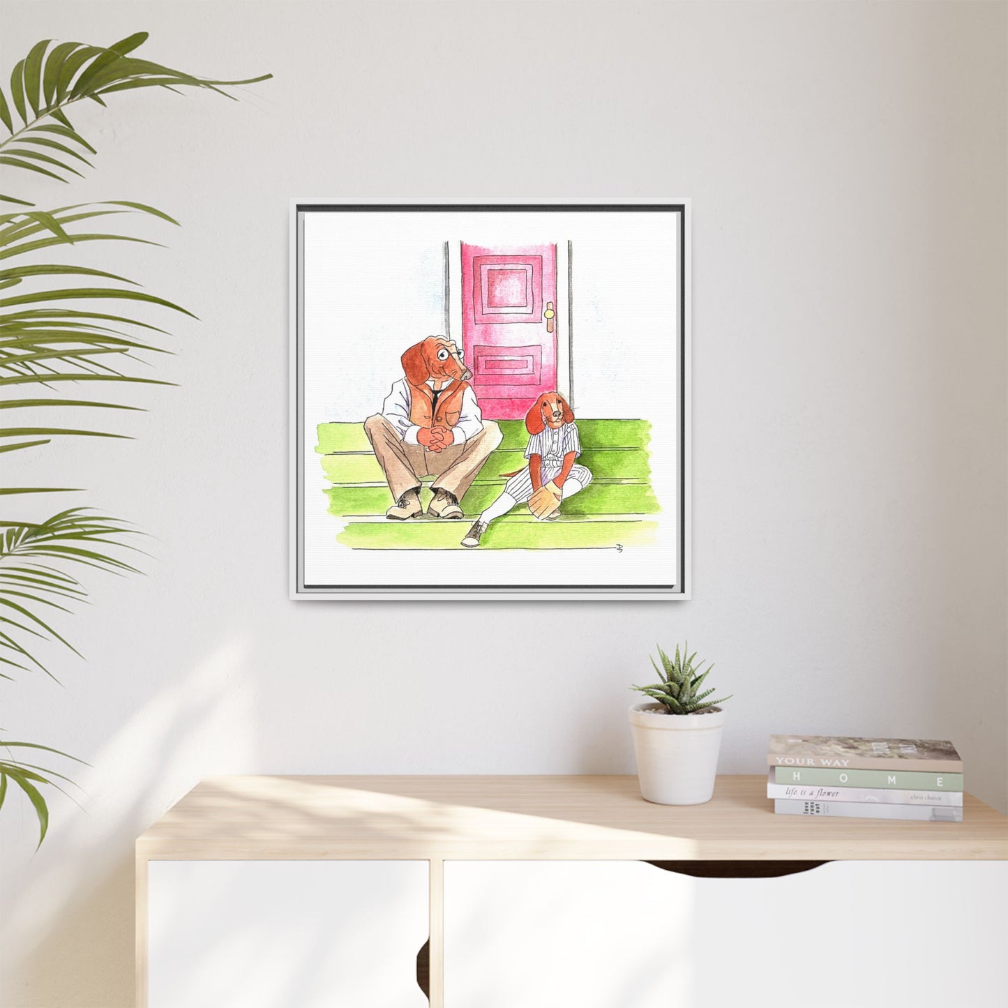Dogi Fun Matte Canvas Framed