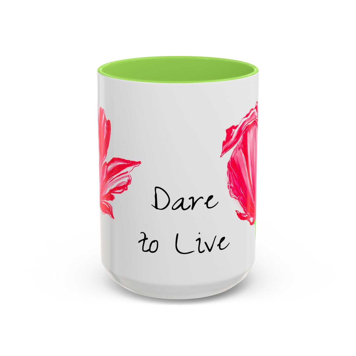 Vibrant Tulips Mugs “Dare to Live”