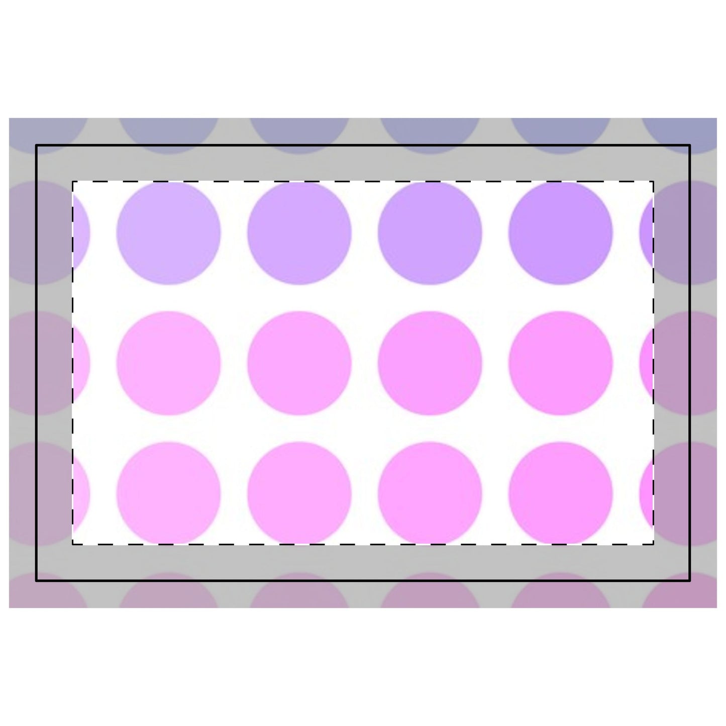 Polka Dot Joy Poly Quilted Placemat, Purple/Pink, Bright White Fabric Background