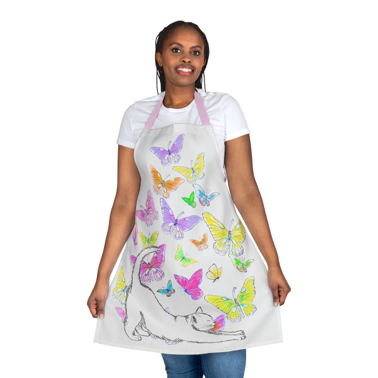Kitty Flutter Apron, 4-Color Straps