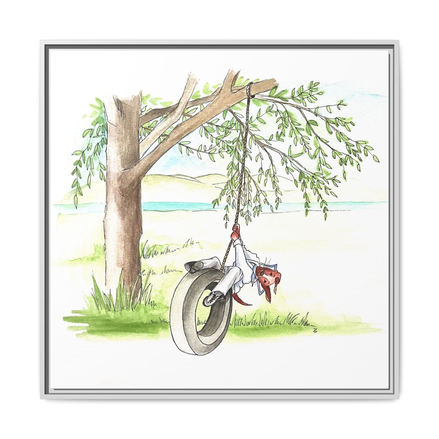 Dogi Fun Matte Canvas Framed