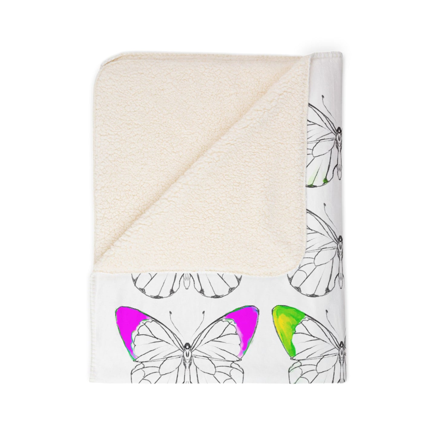 Fleece Sherpa Blanket Chromatic Flutter