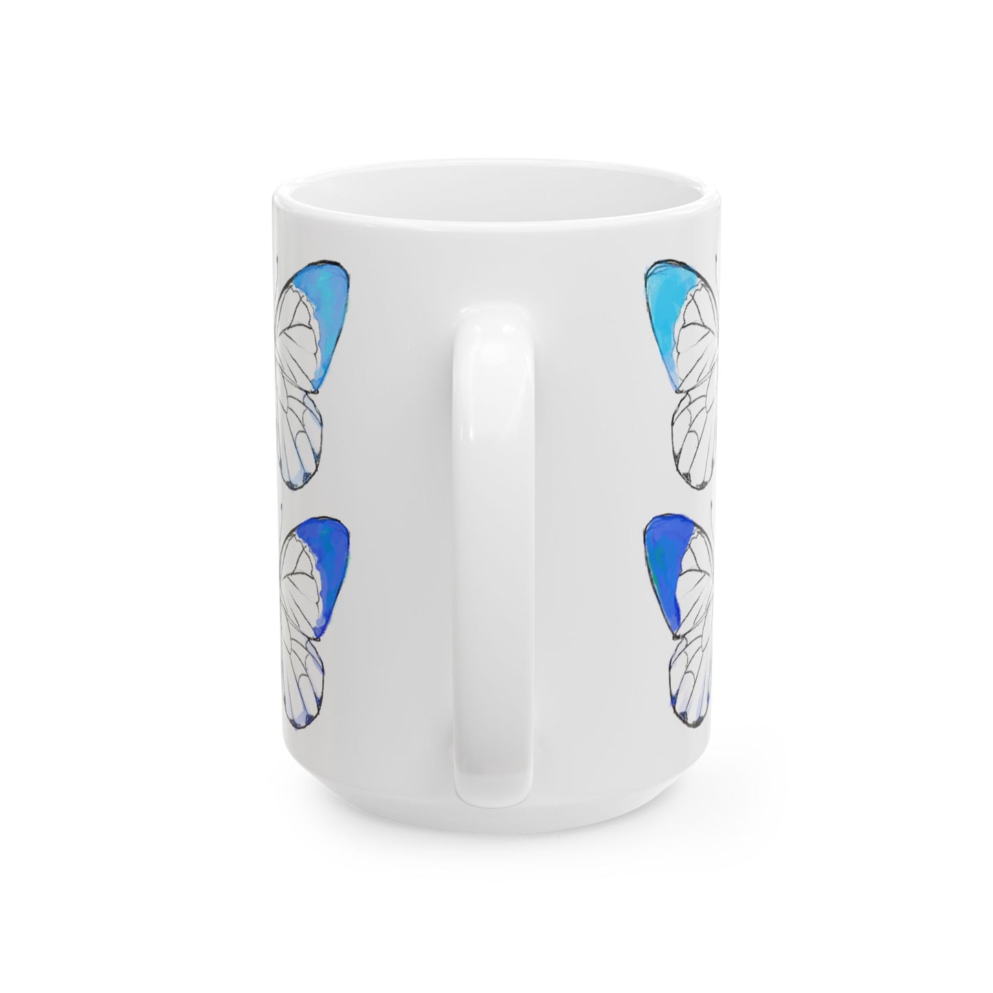 Chroma Ceramic Mug, (11oz, 15oz) Blue