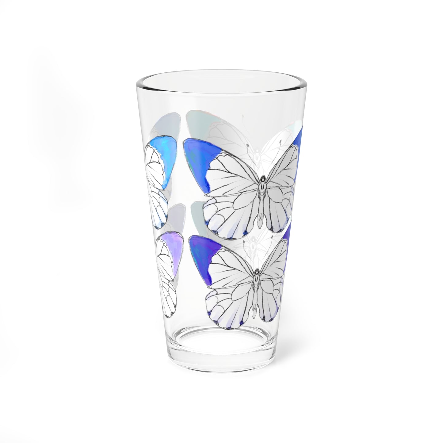 Pint Glass, 16oz Flutter Sips