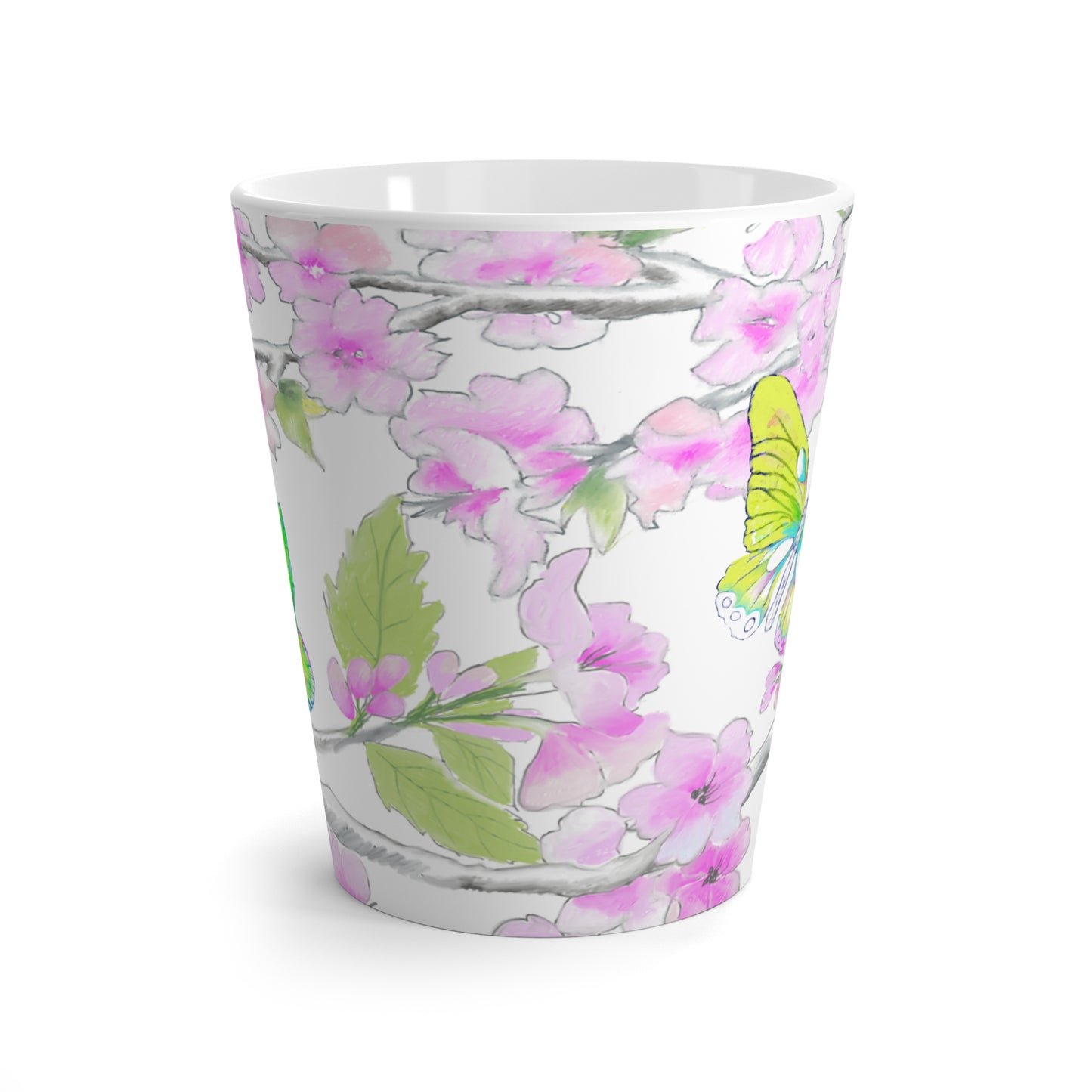 Butterfly Swing Latte Mug Green, Yellow/Green