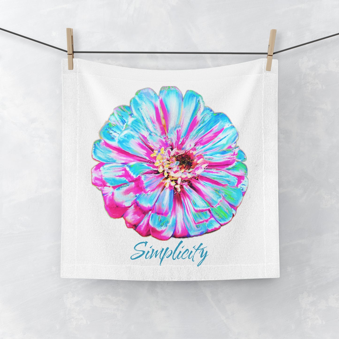 Zinnia Face Towel Simplicity