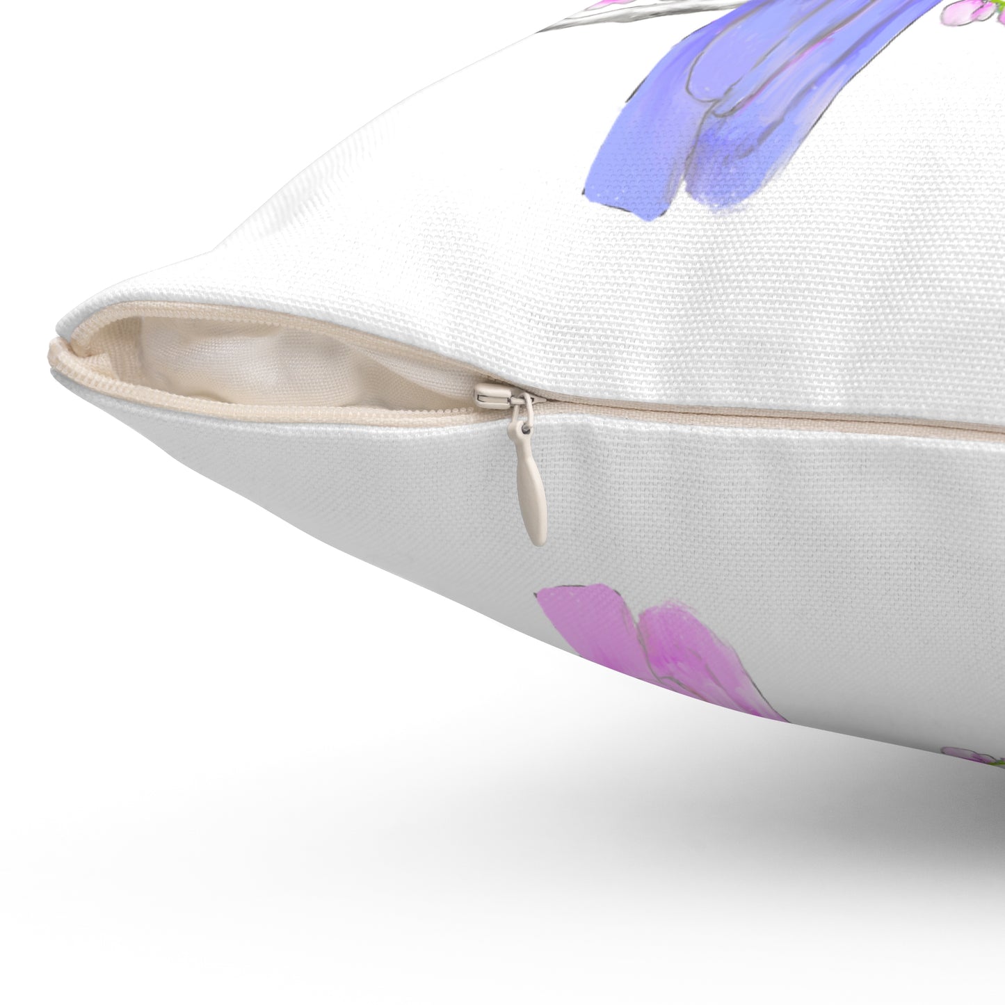 Jolly Birds Spun Polyester Square Pillow