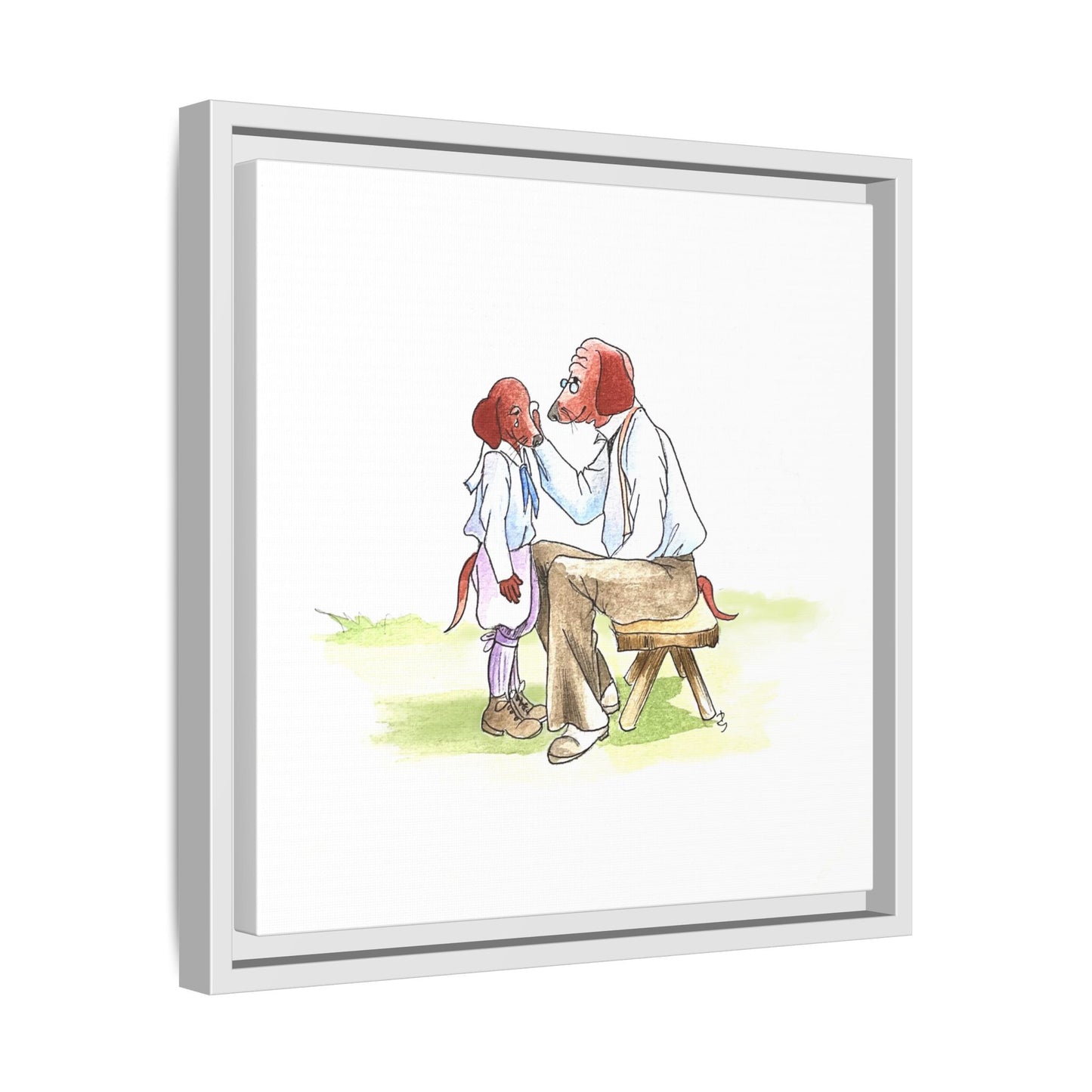 Dogi Fun Matte Canvas Framed