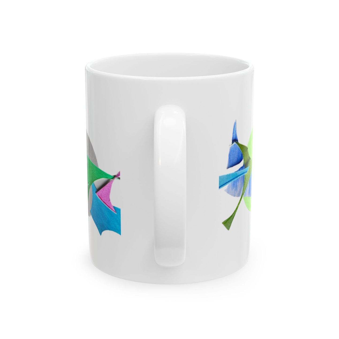 Pattern Play Mug Lime, Blue, Gray "Kindness is..."