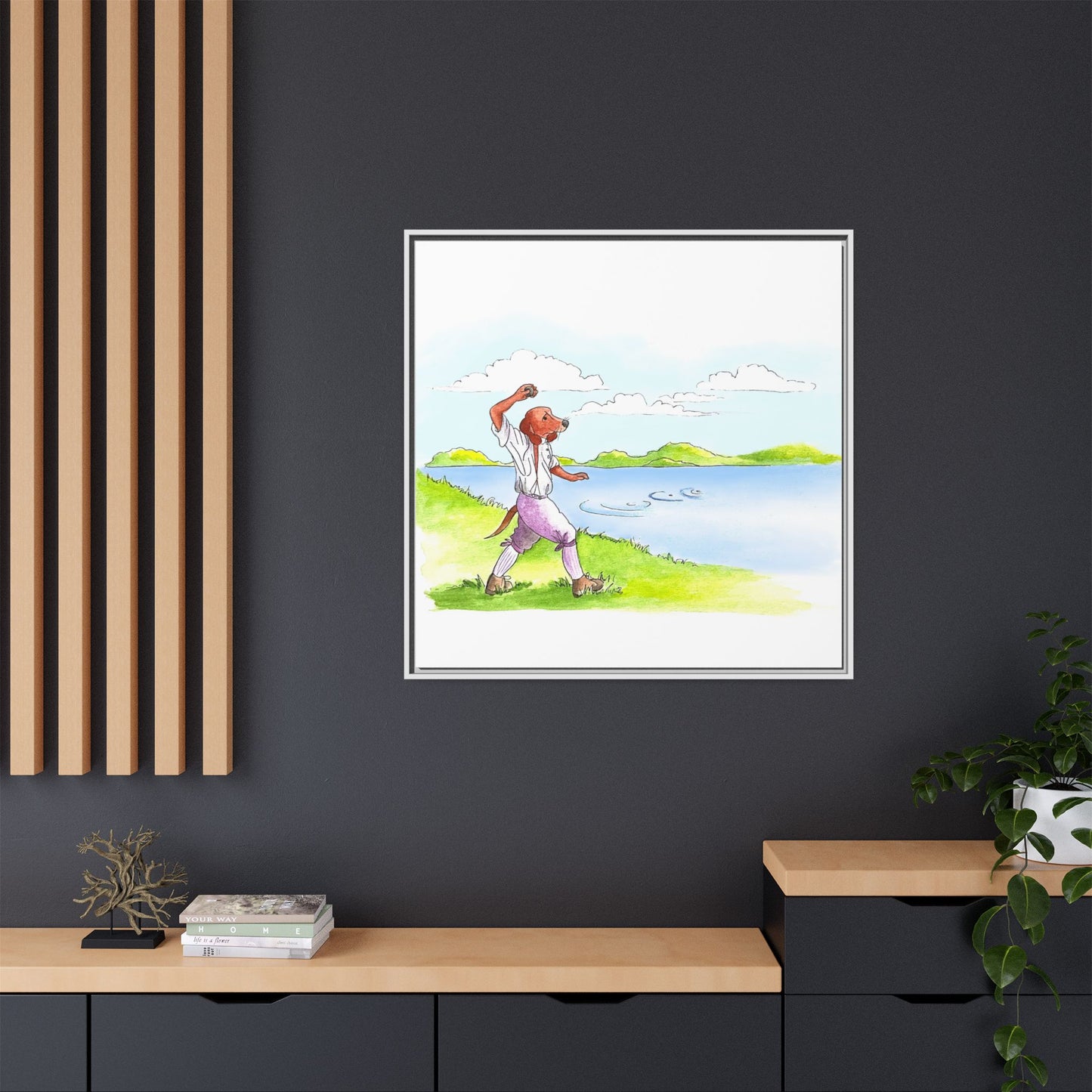 Dogi Fun Matte Canvas Framed