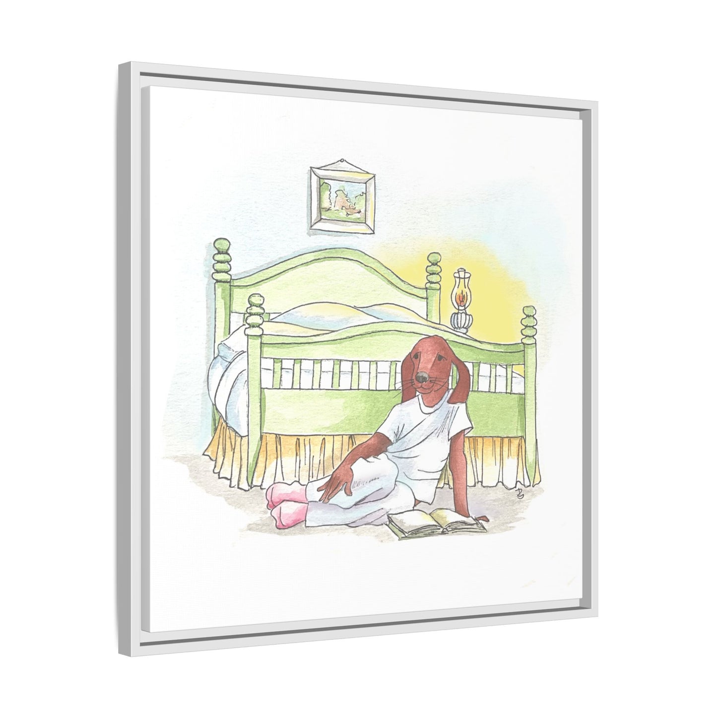 Dogi Fun Matte Canvas Framed