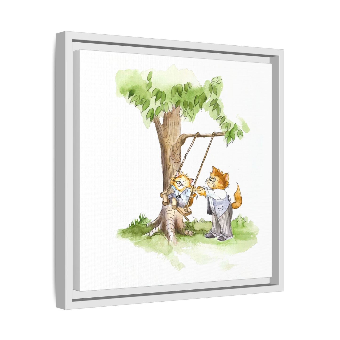 Kitty Fun Matte Canvas Framed