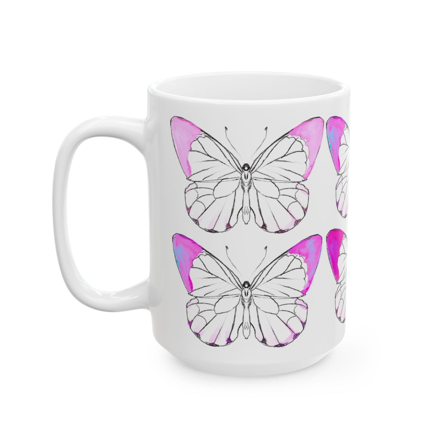 Chroma Ceramic Mug, (11oz, 15oz) Pink