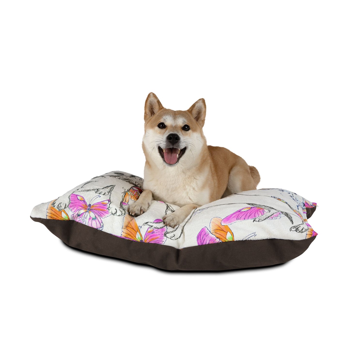 Dogi Butterfly Flutter Pet Bed Pink and Orange
