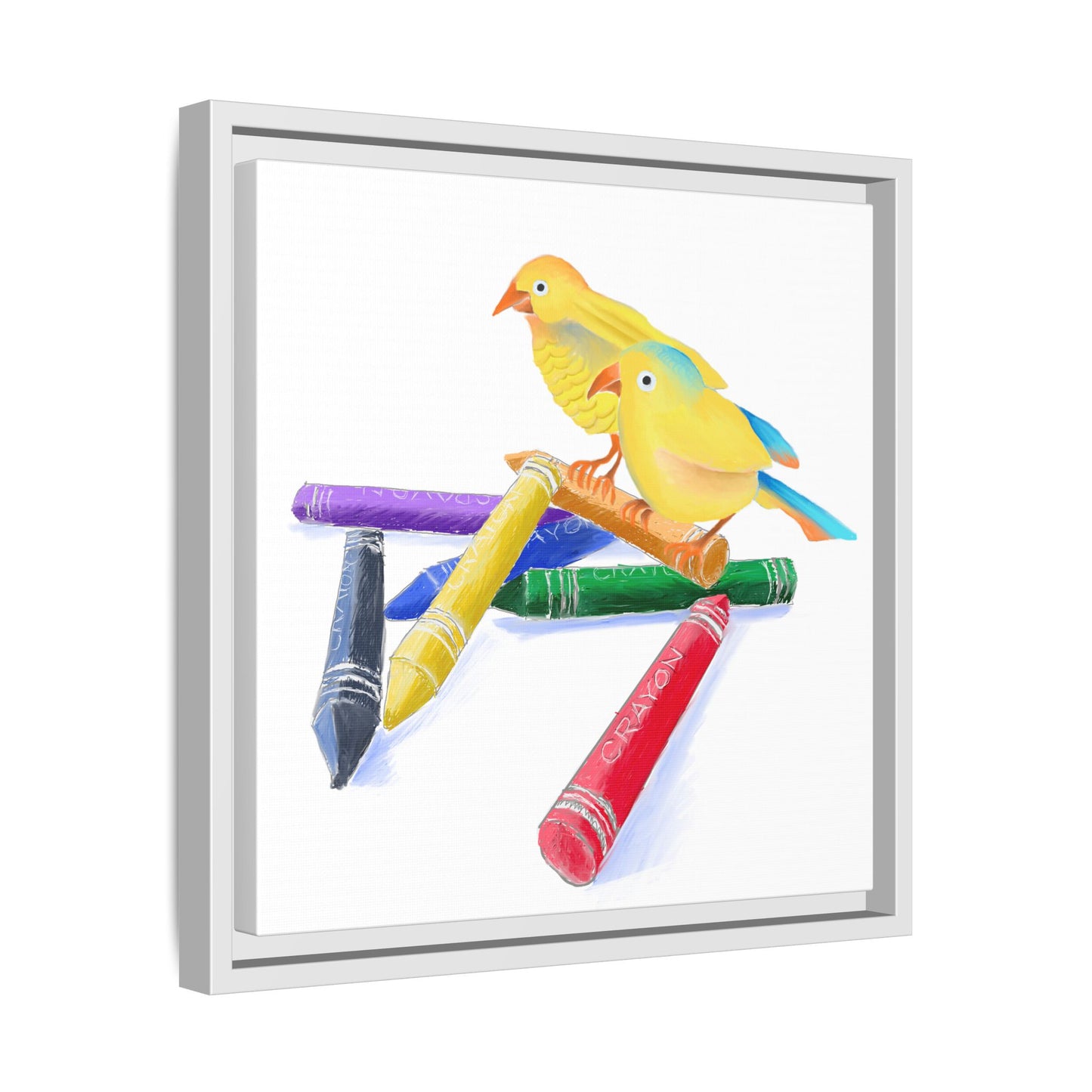 Jolly Birds Matte Canvas Framed