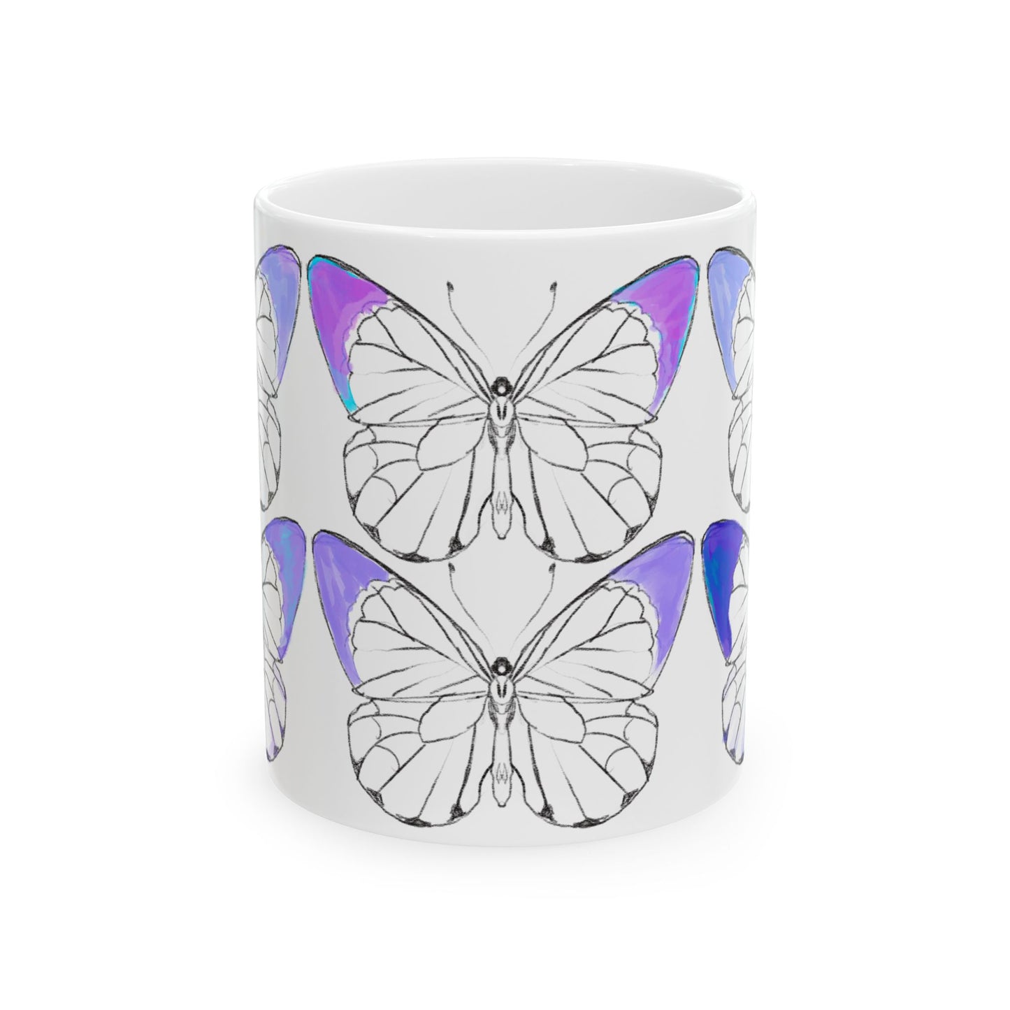Chroma Ceramic Mug, (11oz, 15oz) Periwinkle Blue