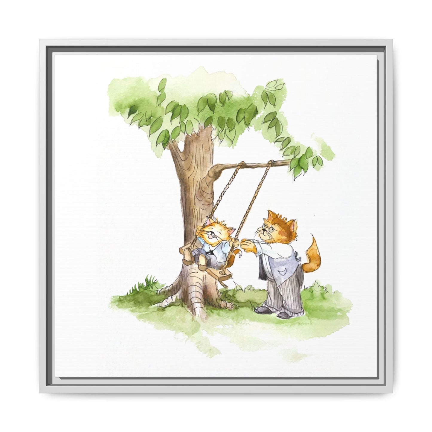 Kitty Fun Matte Canvas Framed