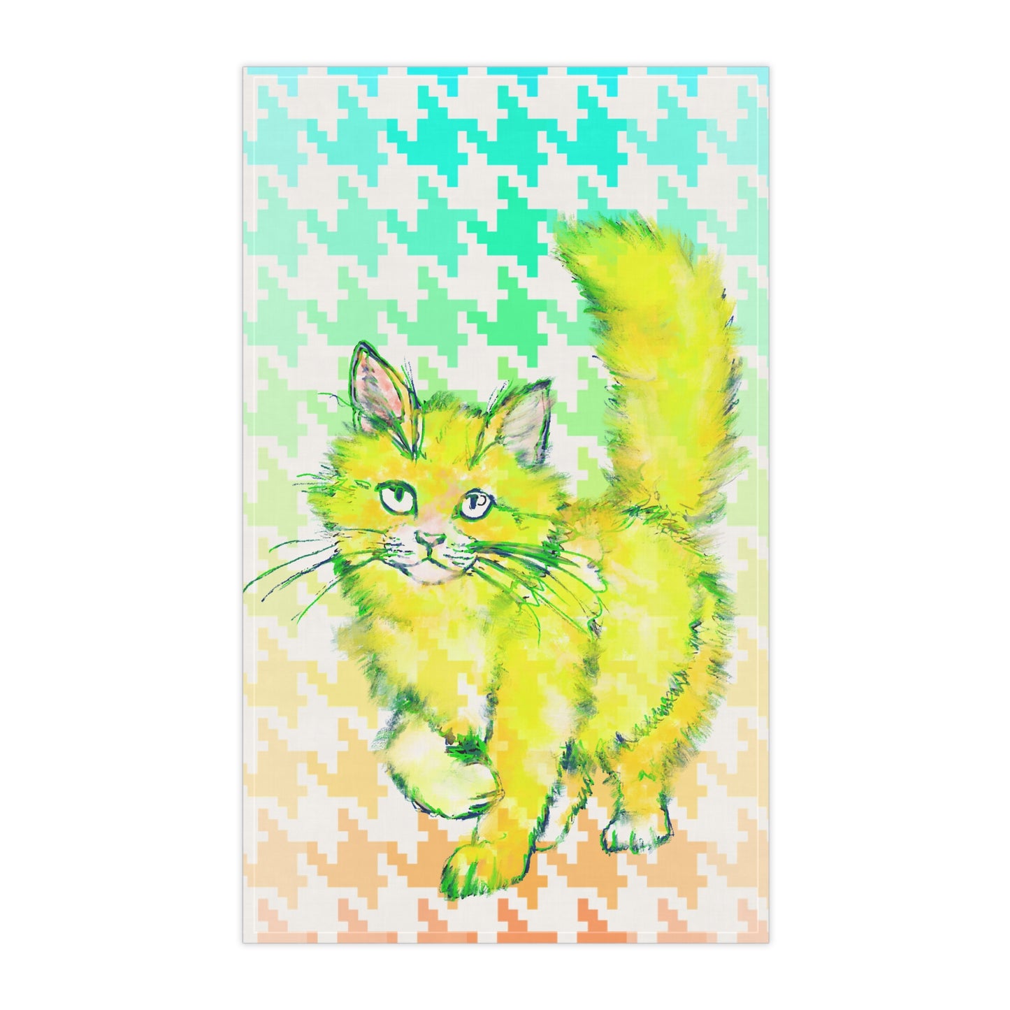 Colorful Cat Tea Towel