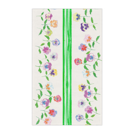Flower Fun Tea Towel Pansy